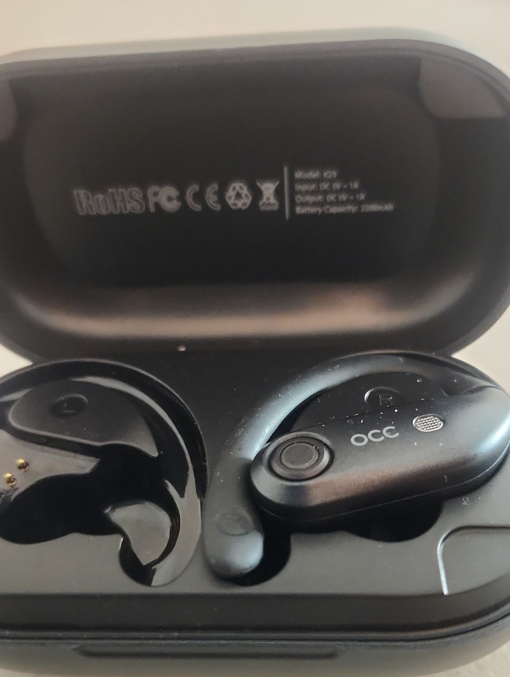 CHANEL Black Wireless Earbuds in Charging Case